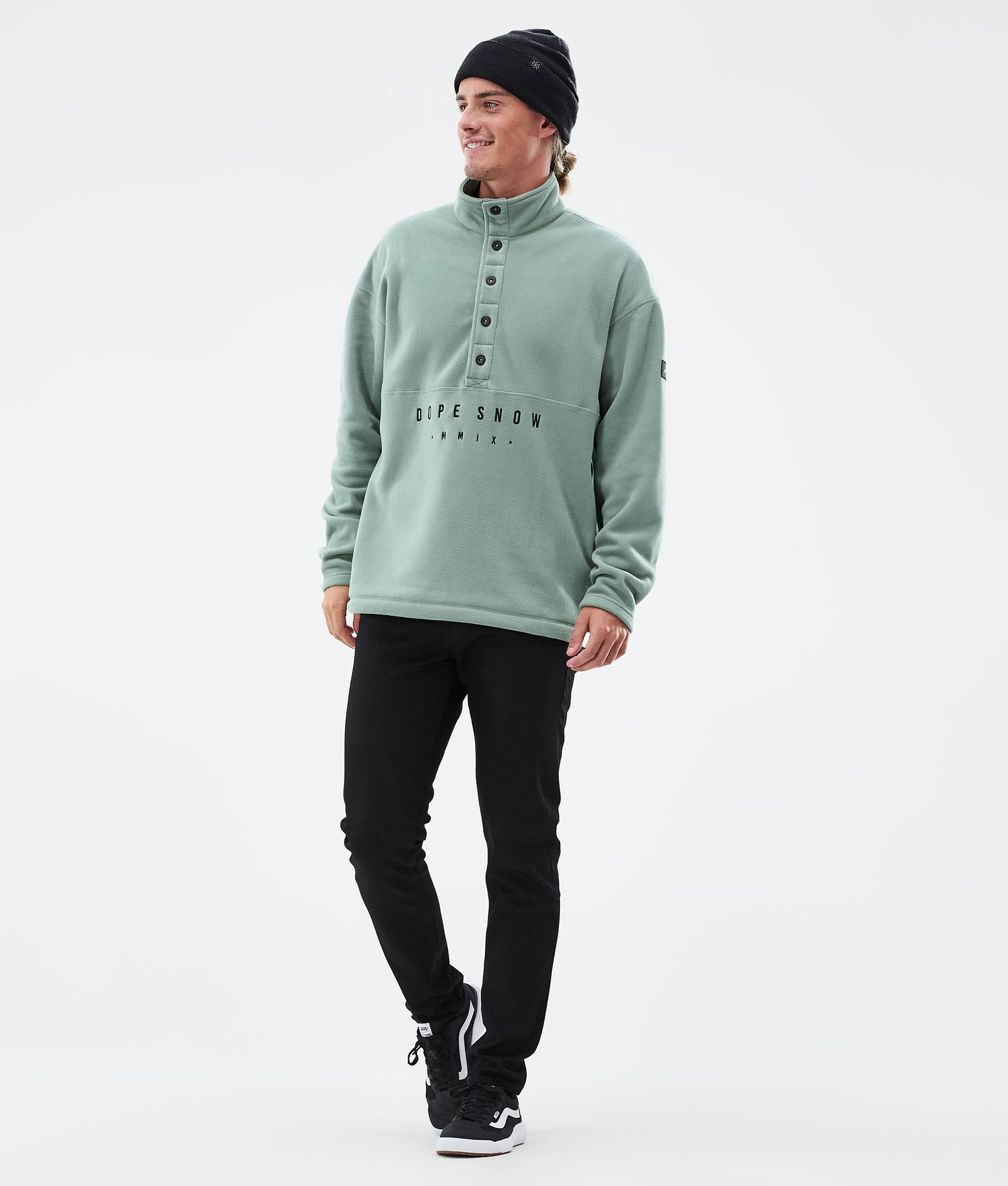 Comfy Fleecepullover Herren Faded Green, Bild 3 von 6