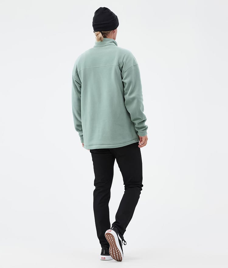 Comfy Fleece Sweater Men Faded Green