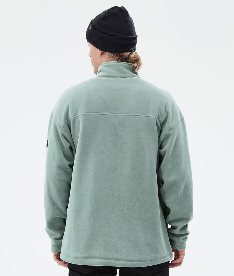 Comfy Fleece Sweater Men Faded Green