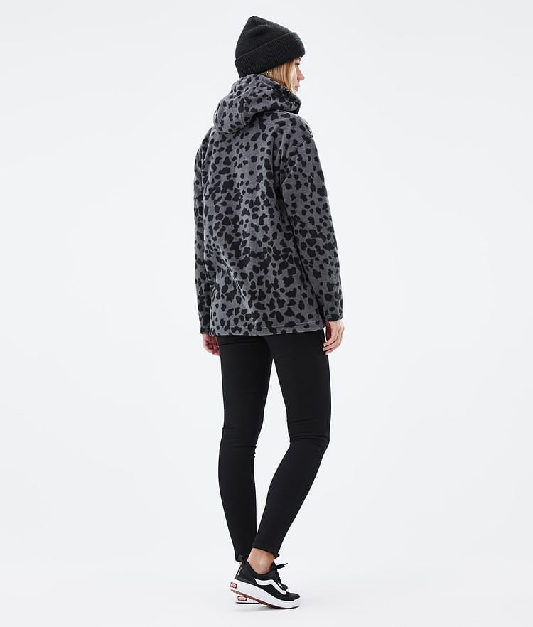 Cozy II W Fleece Hoodie Women Dots Phantom, Image 4 of 8