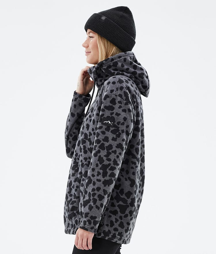 Cozy II W Fleece Hoodie Women Dots Phantom, Image 6 of 8