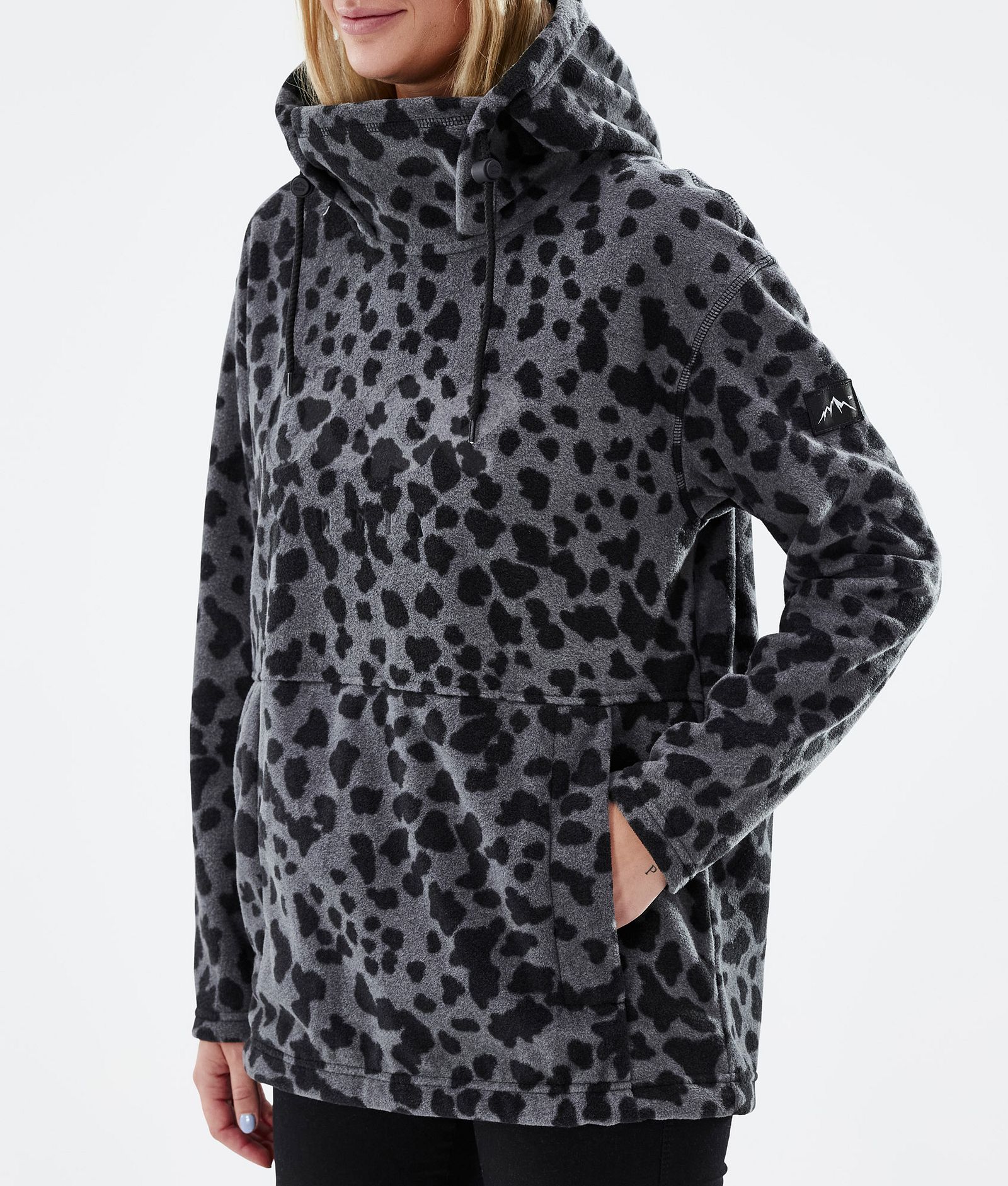 Cozy II W Fleece Hoodie Women Dots Phantom, Image 8 of 8