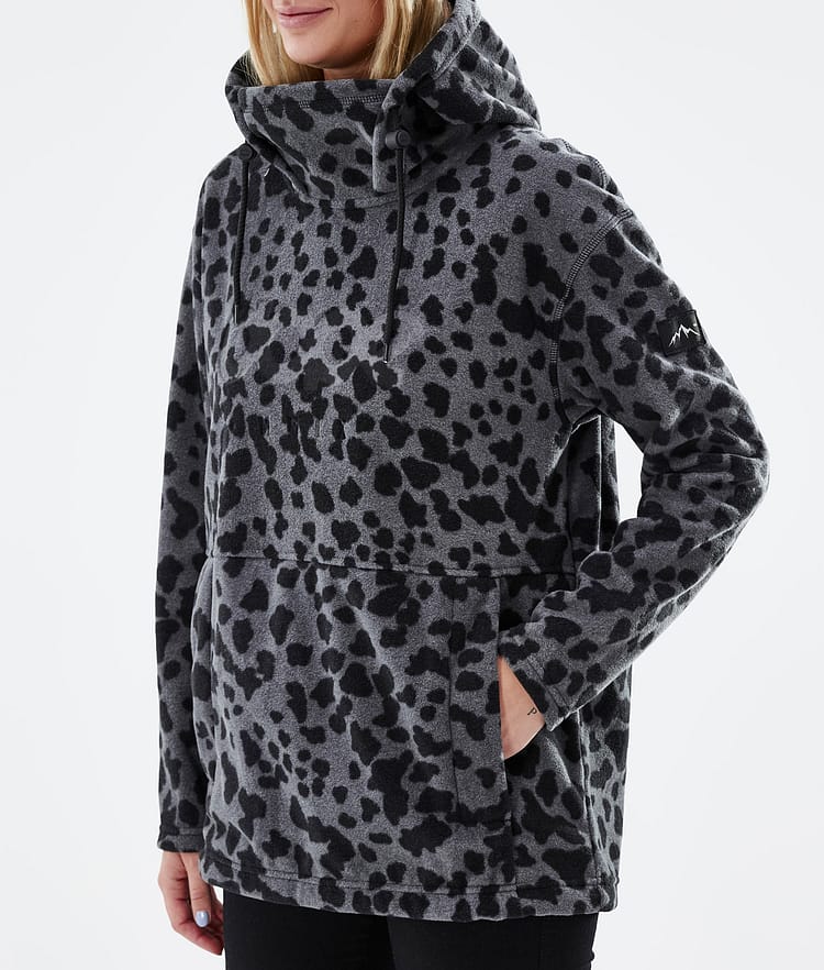 Cozy II W Fleece-hoodie Dame Dots Phantom