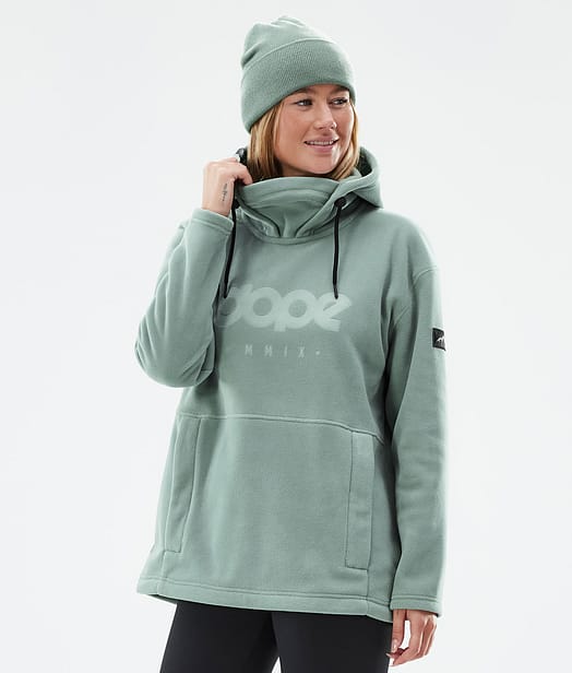 Cozy II W Fleece-hoodie Dame Faded Green