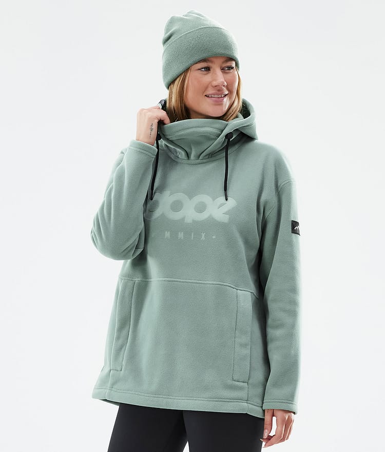 Cozy II W Pile con Cappuccio Donna Faded Green, Immagine 1 di 7