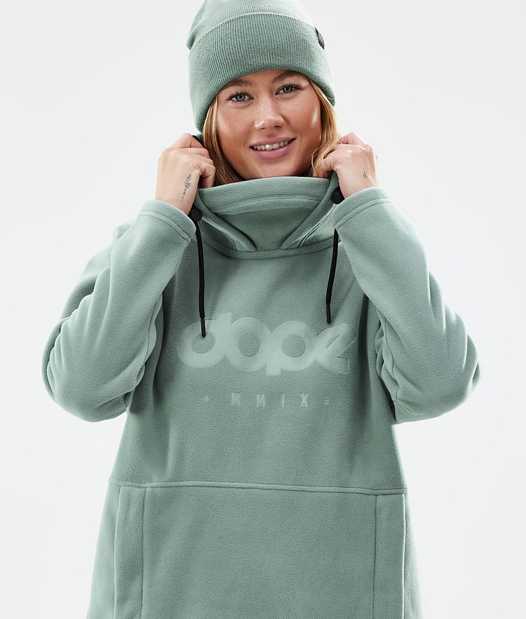 Cozy II W Fleece Hoodie Dames Faded Green