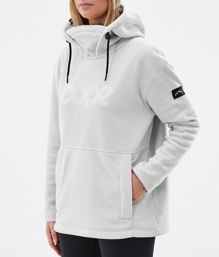 Cozy II W Fleece Hoodie Dames Light Grey