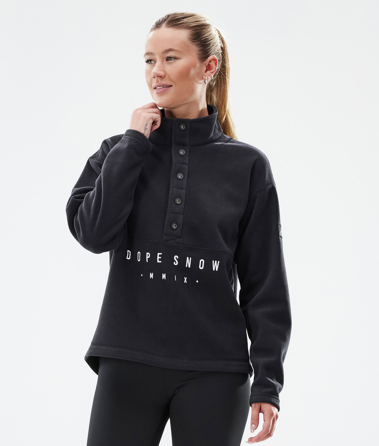 Comfy W Fleece Sweater Women Black Renewed