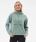 Comfy W Fleece Trui Dames Faded Green Renewed, Afbeelding 1 van 6