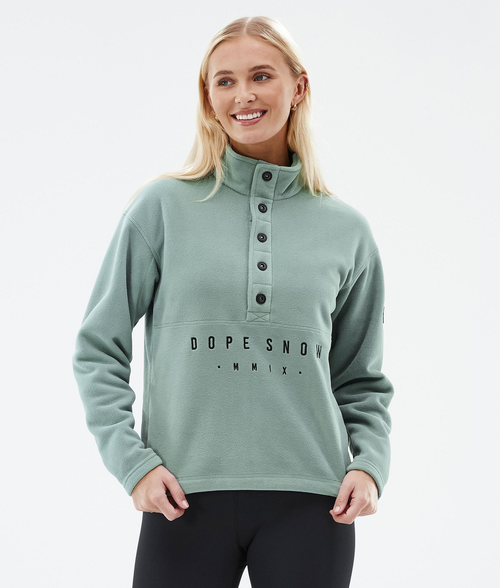 Comfy W Fleecetröja Dam Faded Green, Bild 1 av 6