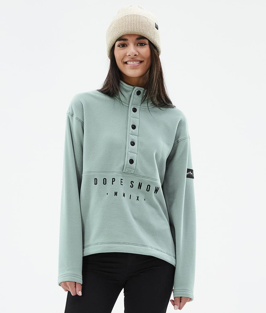 Comfy W Fleece Sweater Women Faded Green