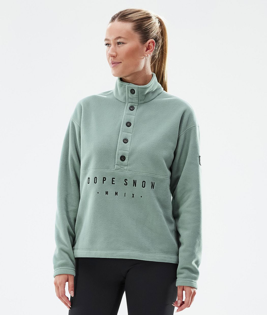 Comfy W Fleece Sweater Women Faded Green