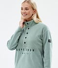 Comfy W Fleece Sweater Women Faded Green Renewed, Image 2 of 6