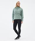 Comfy W Fleecetröja Dam Faded Green, Bild 3 av 6