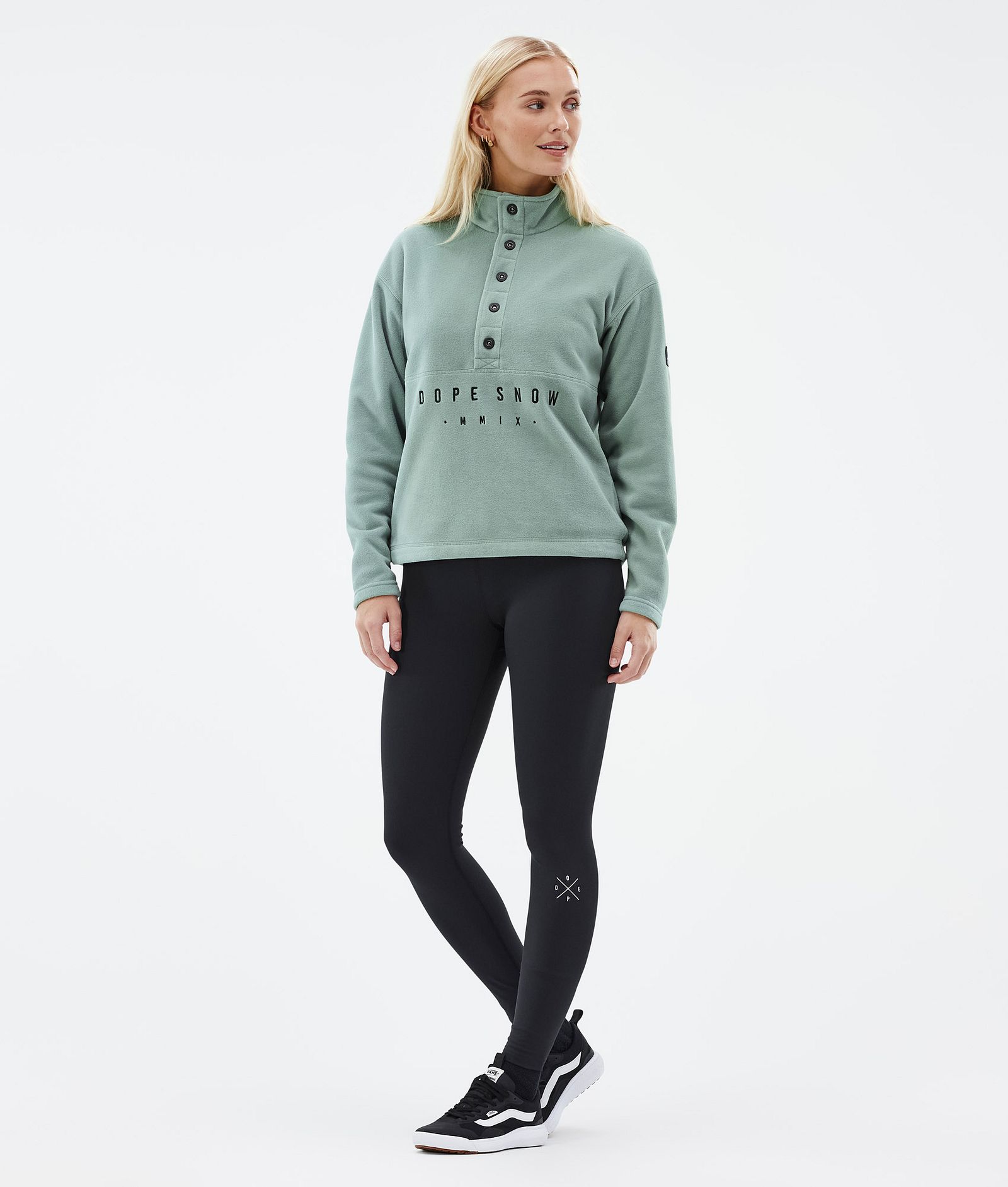 Comfy W Felpa Pile Donna Faded Green, Immagine 3 di 6