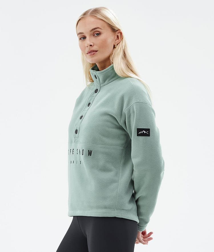 Comfy W Fleecetröja Dam Faded Green, Bild 5 av 6