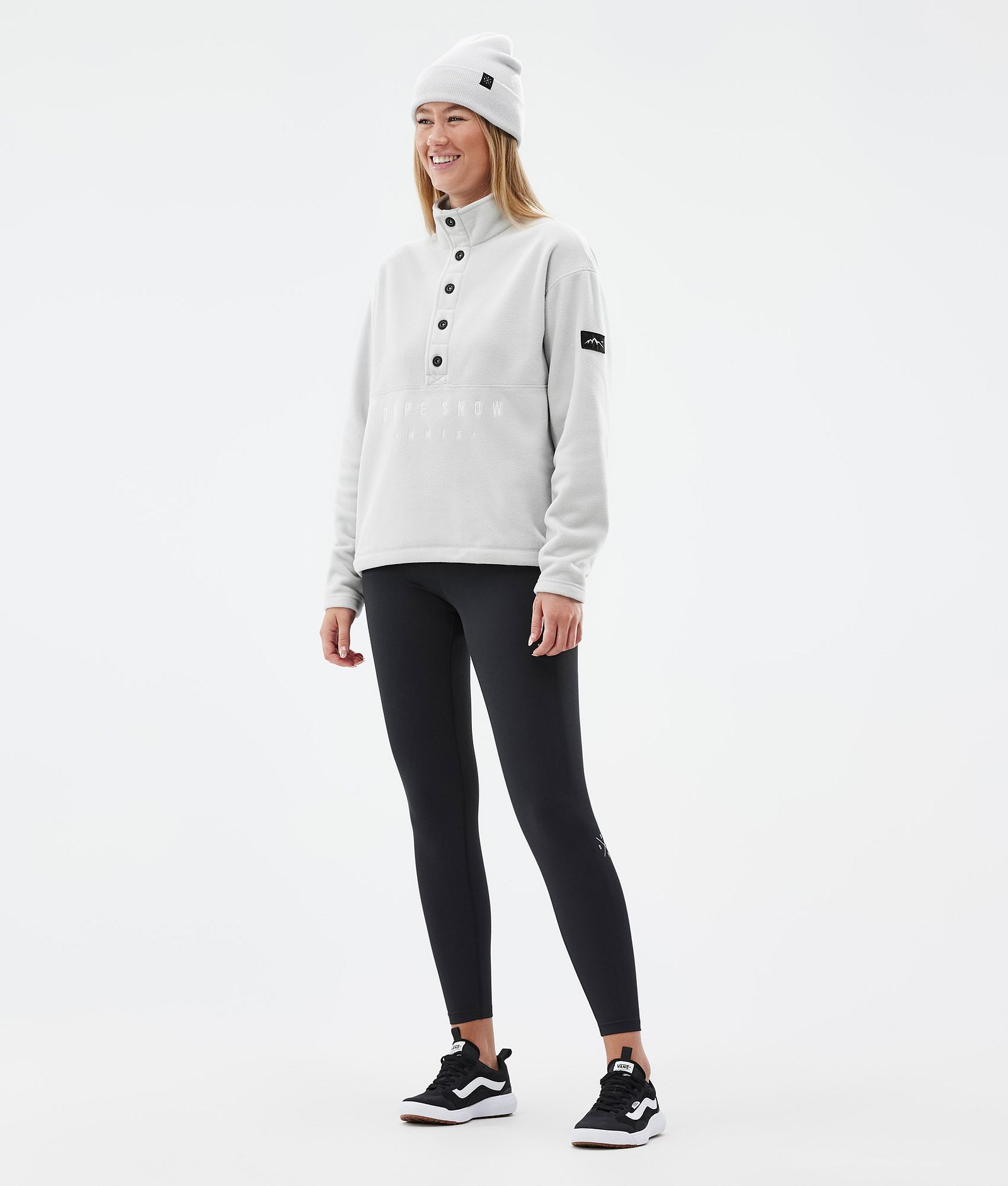 Comfy W Fleece Sweater Women Light Grey/Black, Image 3 of 6