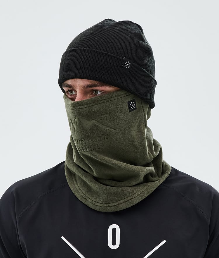 Cozy Tube Facemask Olive Green, Image 3 of 4