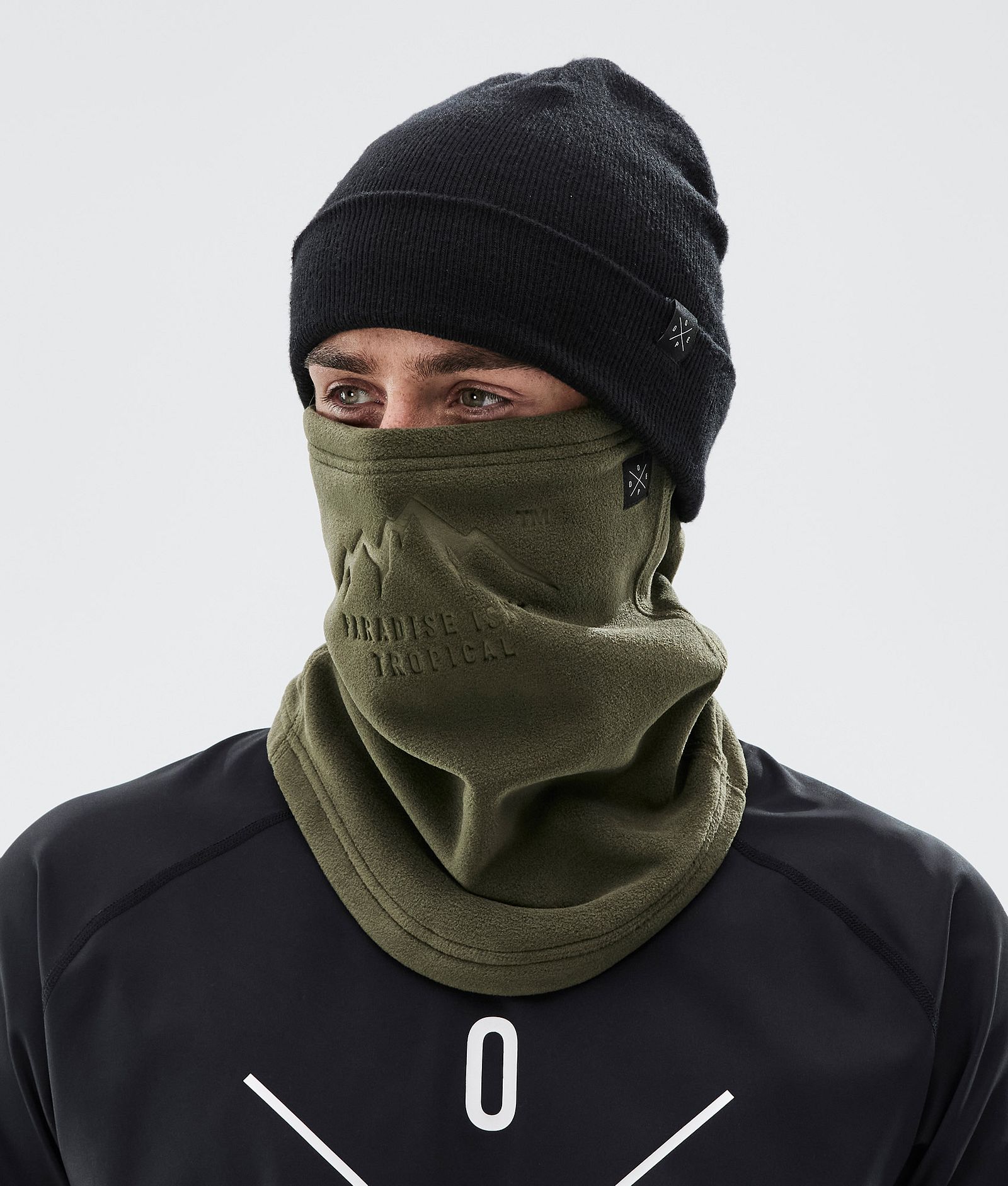 Dope Cozy Tube Facemask Olive Green | Dopesnow.com