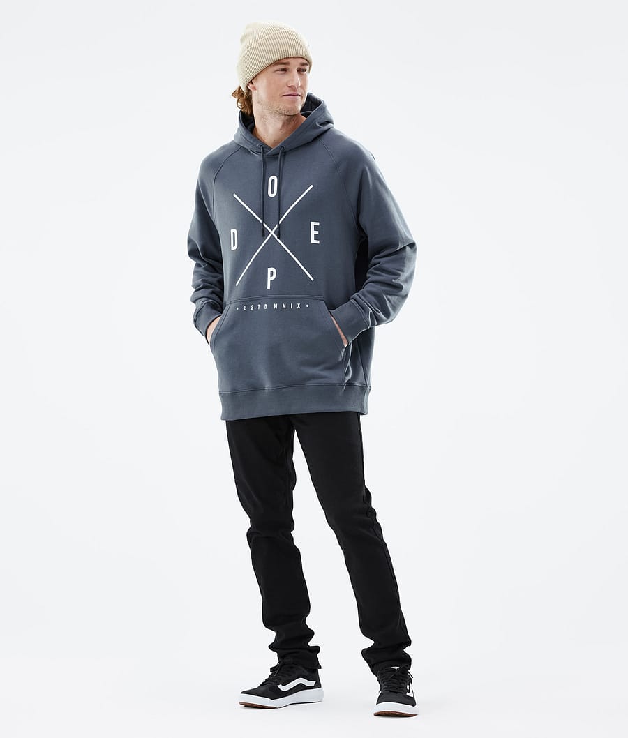 Common Hoodie Men 2X-Up Metal Blue