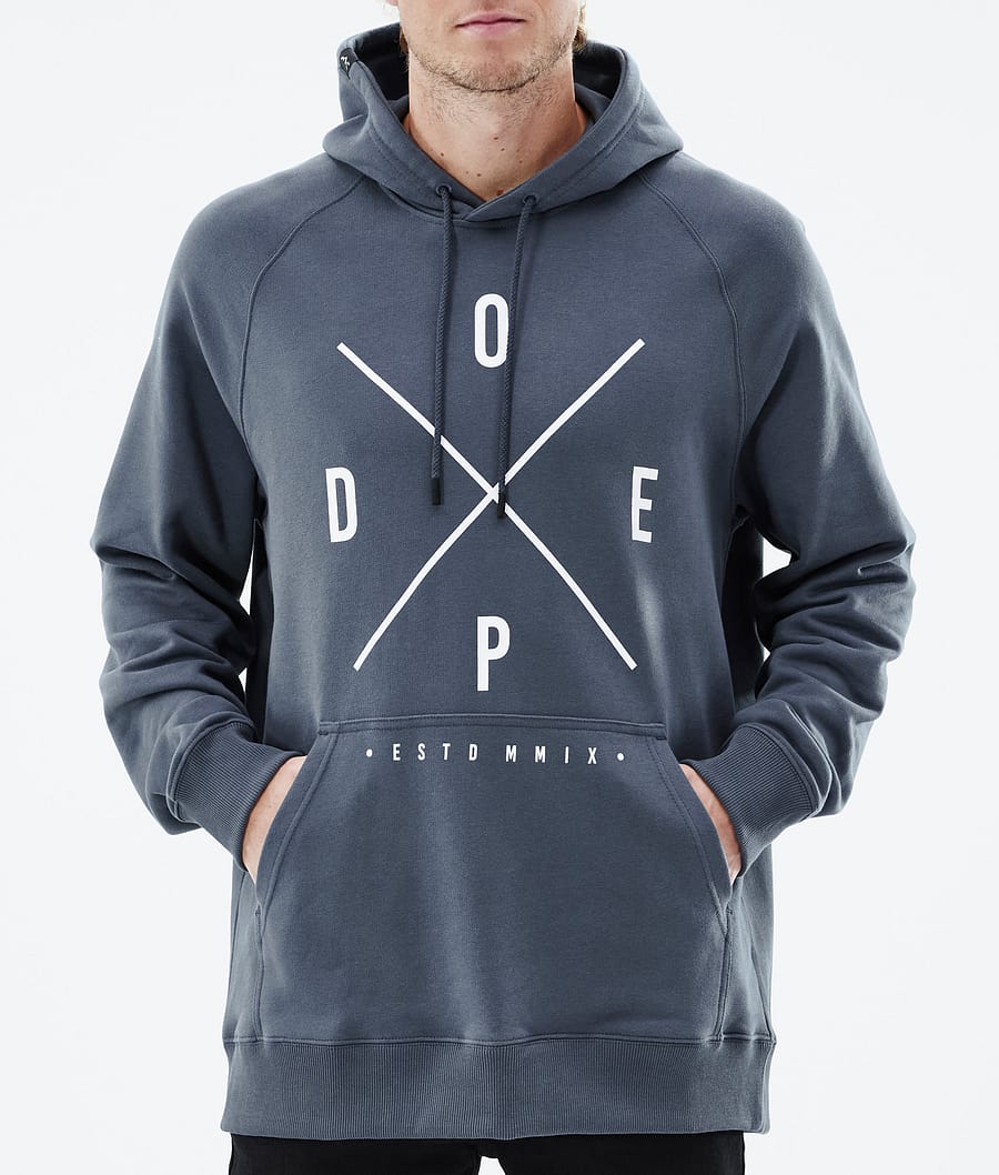 Common Hoodie Men 2X-Up Metal Blue