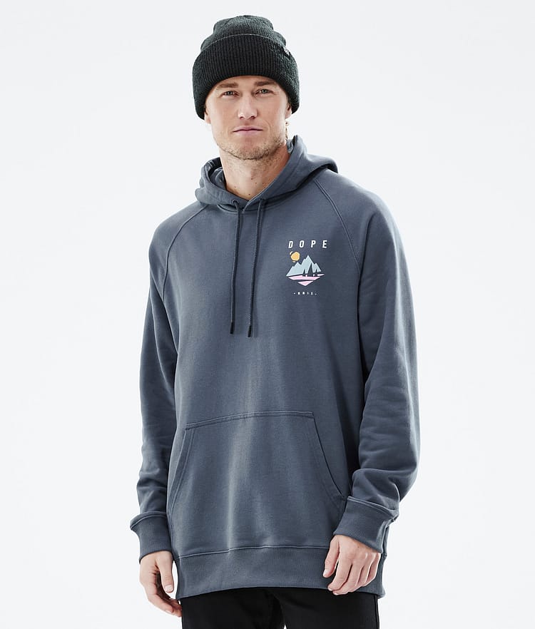 Common 2022 Hoodie Men Pine Metal Blue