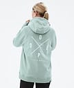 Common W 2022 Bluzy z Kapturem Kobiety 2X-Up Faded Green