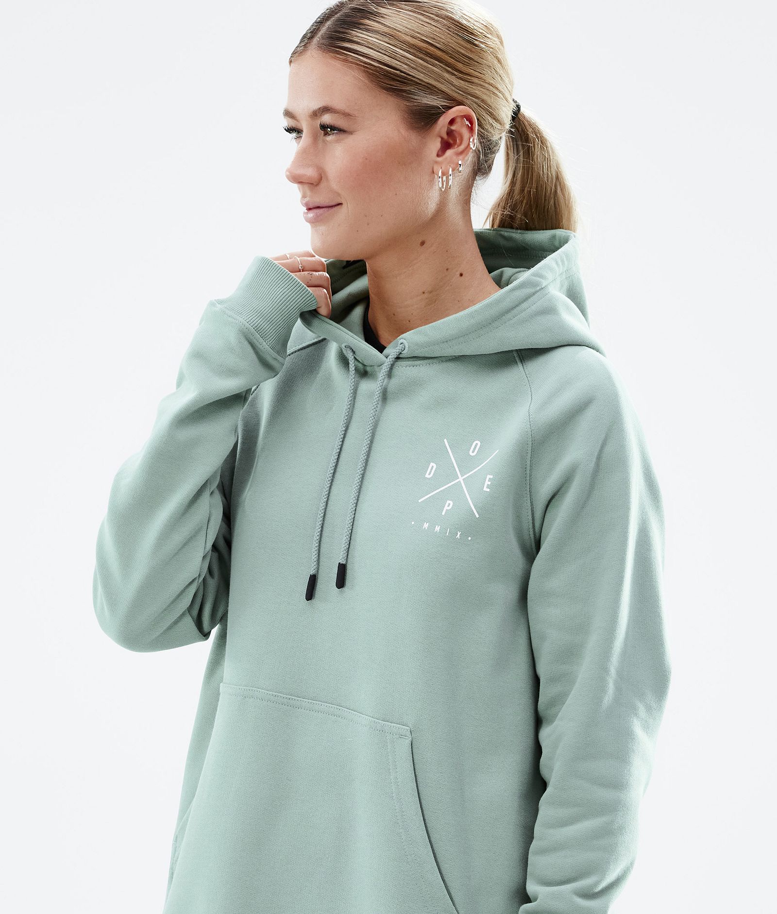 Common W 2022 Hoodie Dames 2X-Up Faded Green