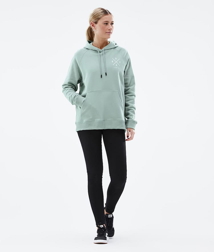 Common W 2022 Hoodie Dames 2X-Up Faded Green