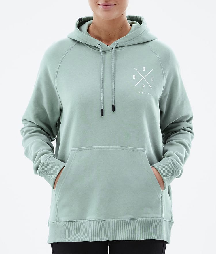 Common W 2022 Hoodie Dame 2X-Up Faded Green