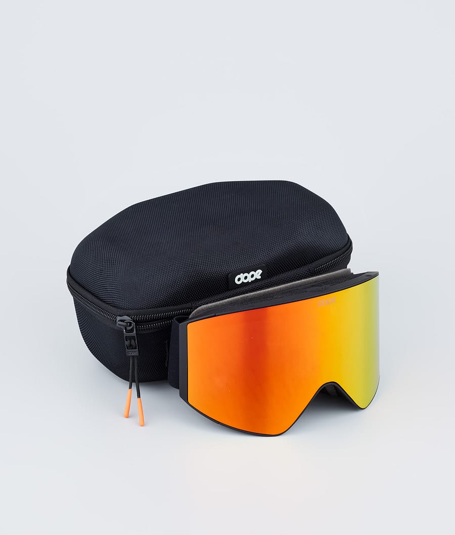 Sight Ski Goggle Black W/Black Red Mirror