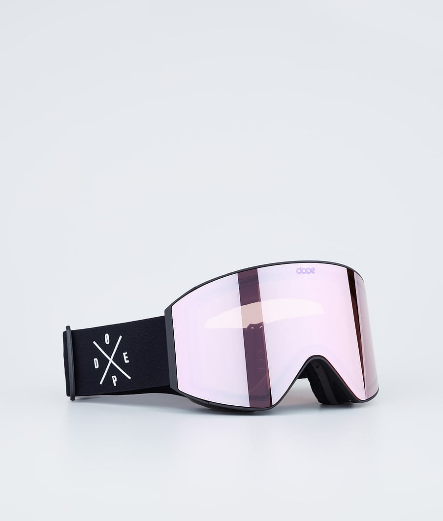 Sight スキーゴーグル Black W/Black Pink Mirror