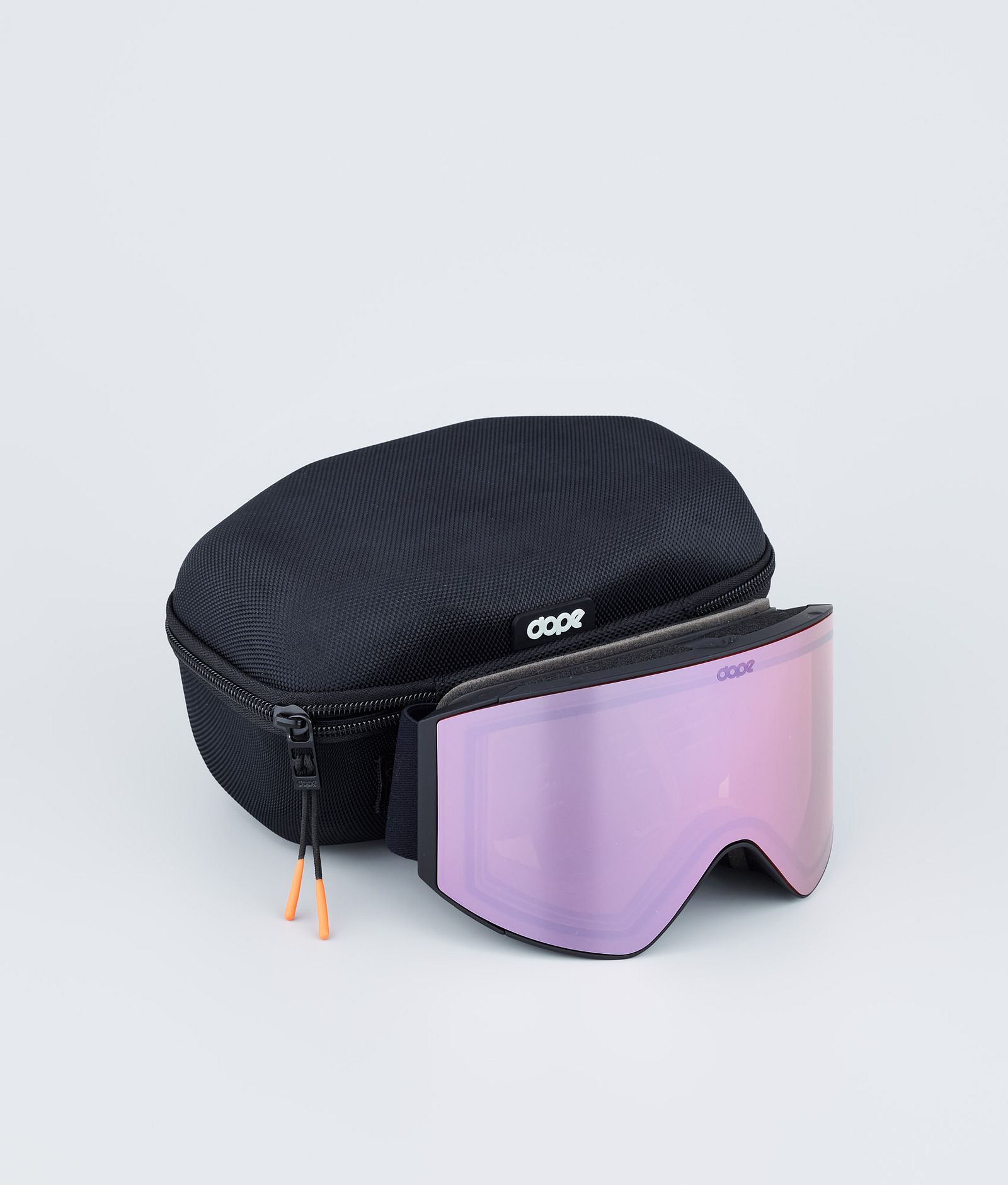 Dope Sight Ski Goggles Men Black W/Black Pink Mirror