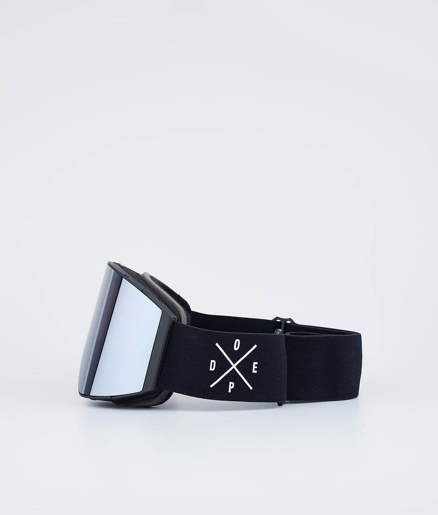 Sight Ski Goggles Black W/Black Silver Mirror