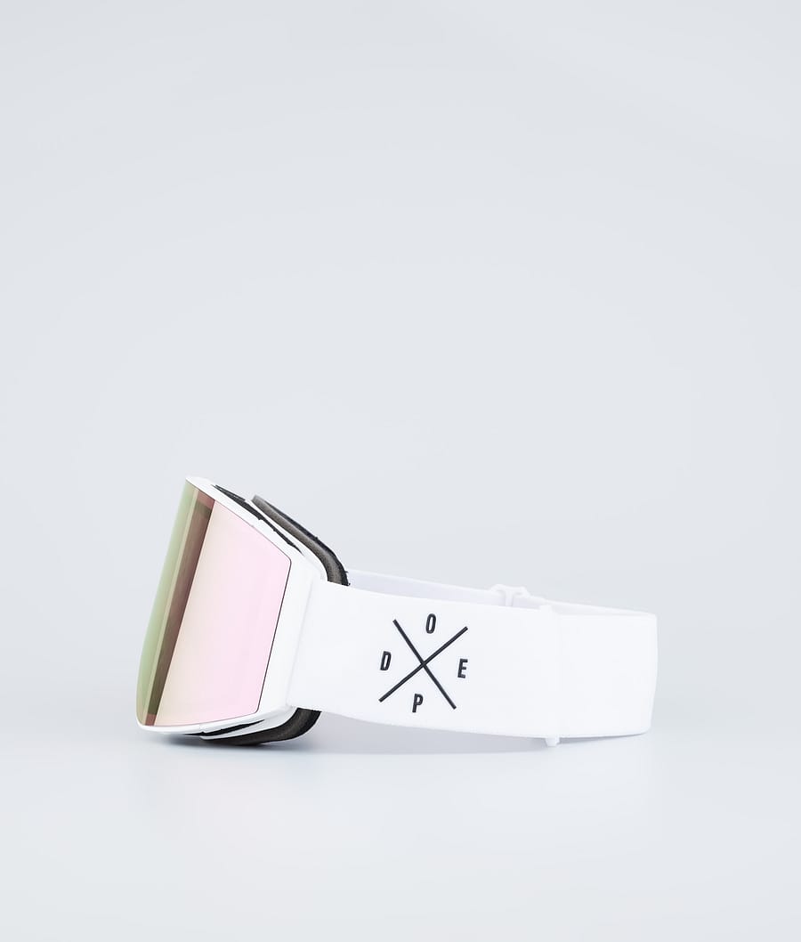 Sight Skibril White W/White Champagne Mirror