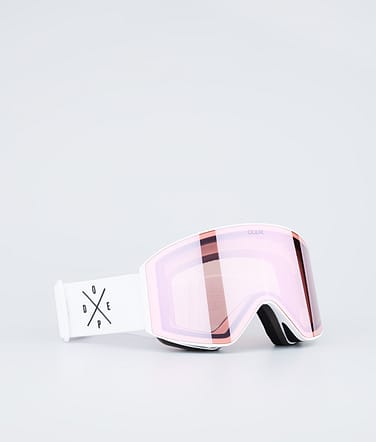 Sight Skibriller White W/White Pink Mirror