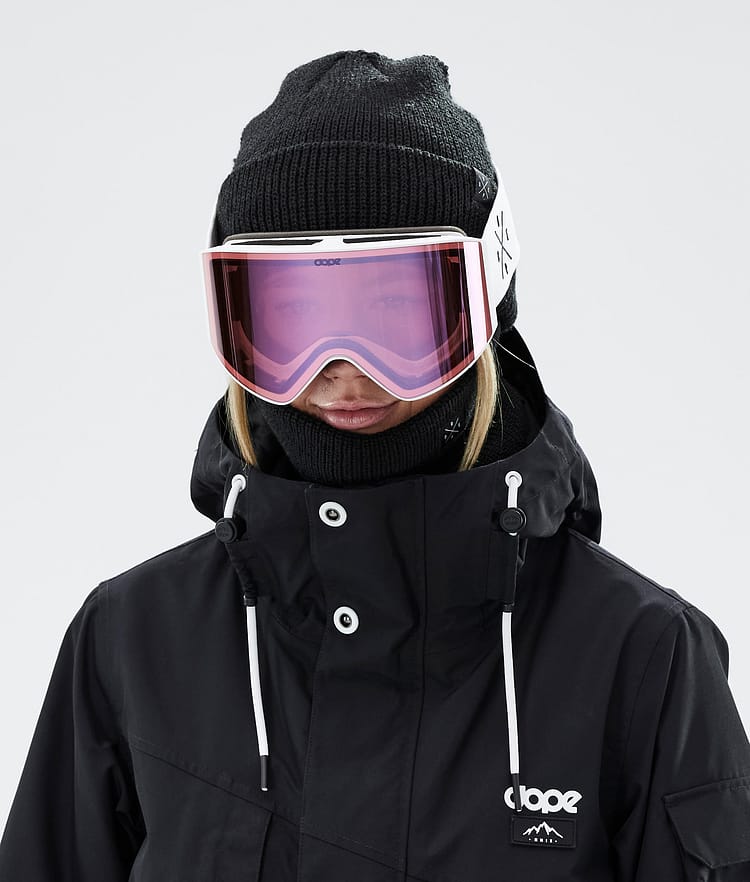 Dope Sight Masque de ski Homme White W/White Pink Mirror