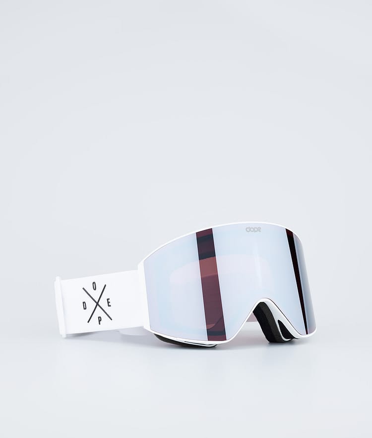 Dope Sight Maschera Sci Uomo White W/White Silver Mirror - Bianco