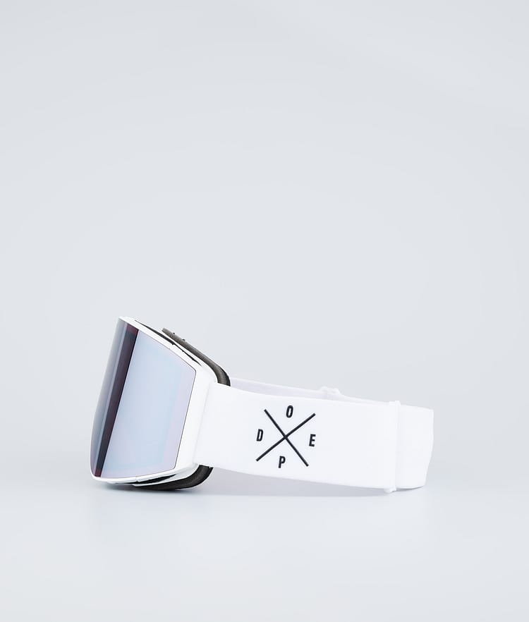 Sight Ski Goggles White W/White Silver Mirror