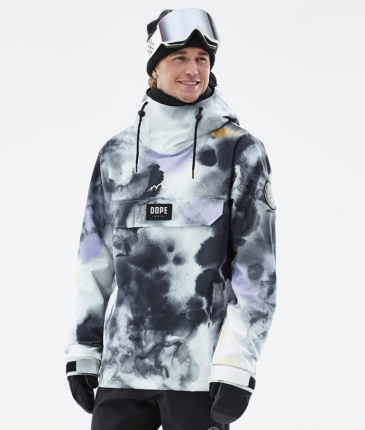 Dope Blizzard 2022 Snowboard Jacket Men Tiedye Black Purple