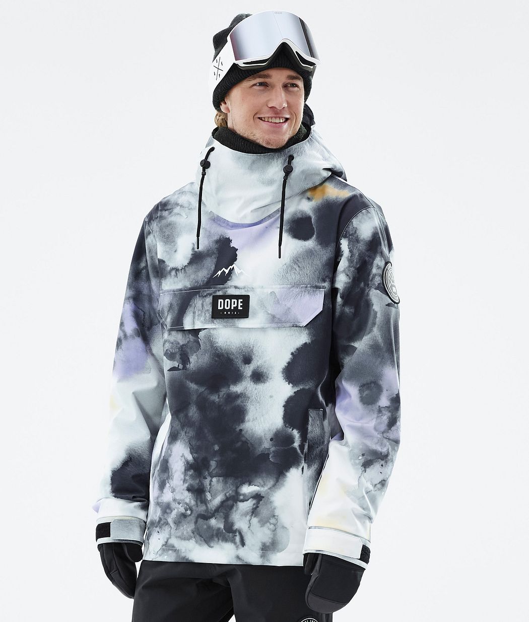 Blizzard 2022 Snowboard Jacket Men Tiedye Black Purple