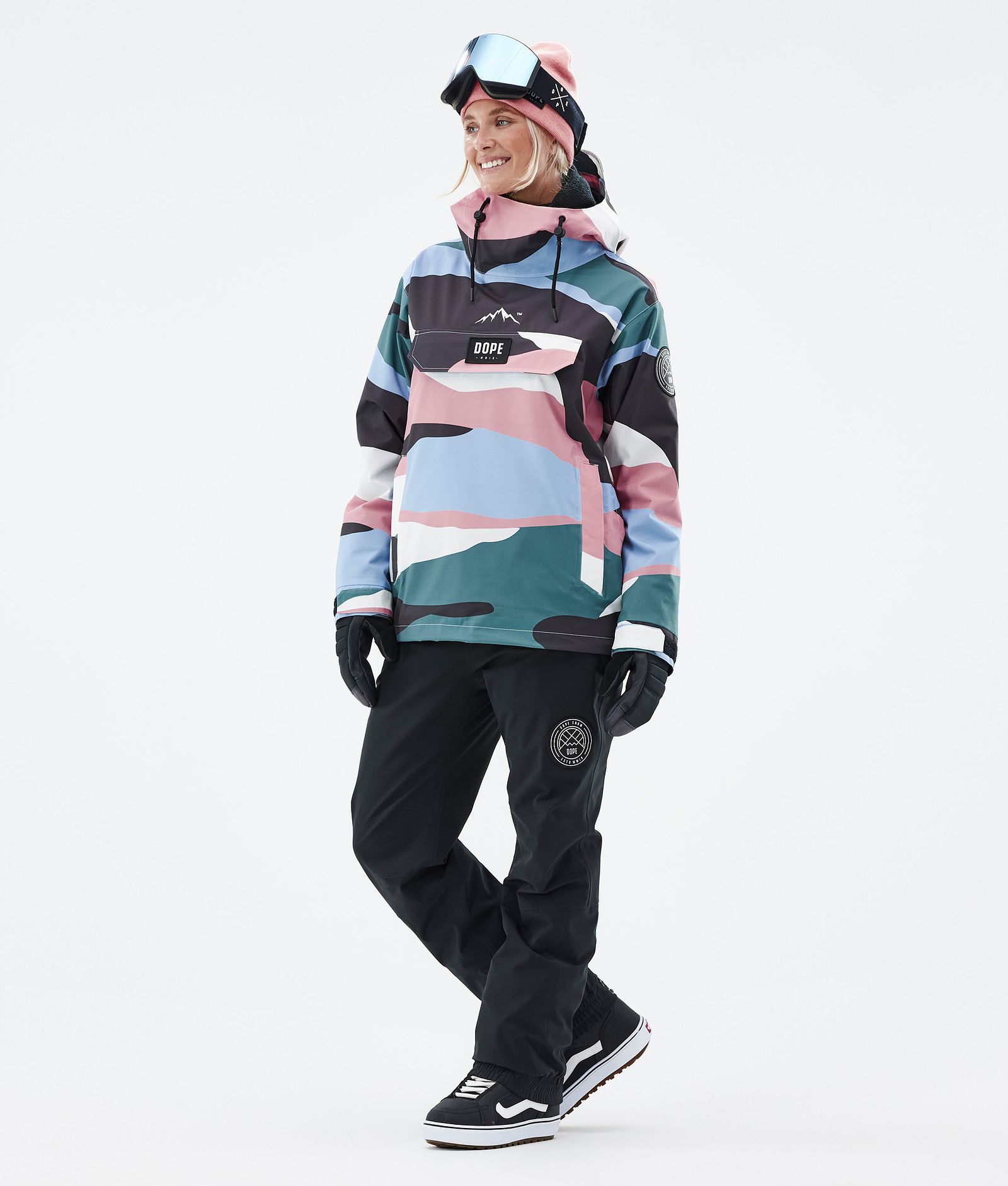 Blizzard W 2022 Snowboardjacka Dam Shards Light Blue Muted Pink Renewed, Bild 3 av 9