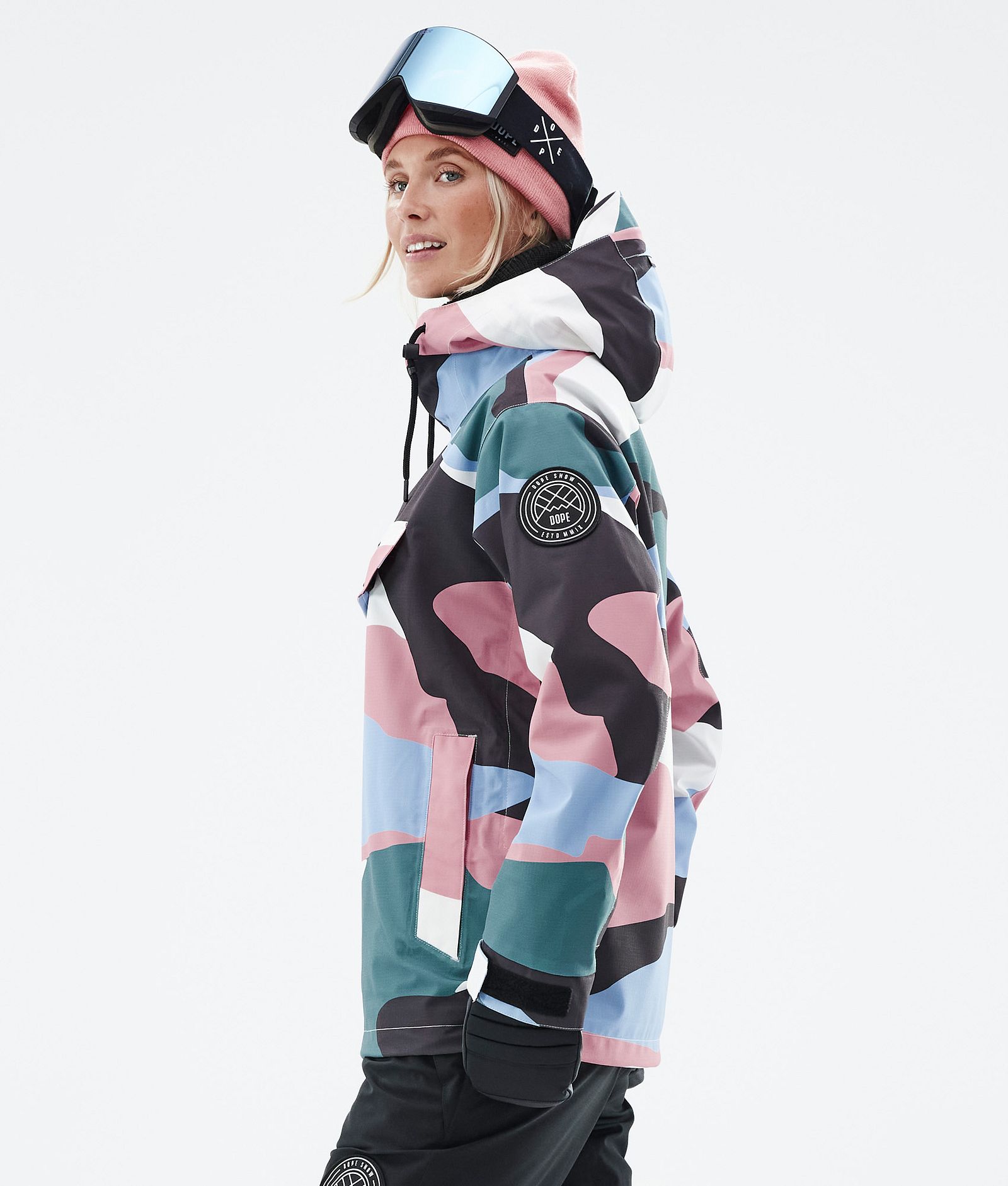 Blizzard W 2022 Snowboardjakke Dame Shards Light Blue Muted Pink Renewed, Billede 6 af 9