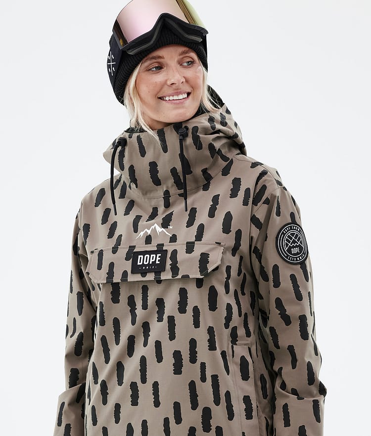 Blizzard W 2022 Bunda na Snowboard Dámské Stripes Walnut, Obrázek 2 z 9