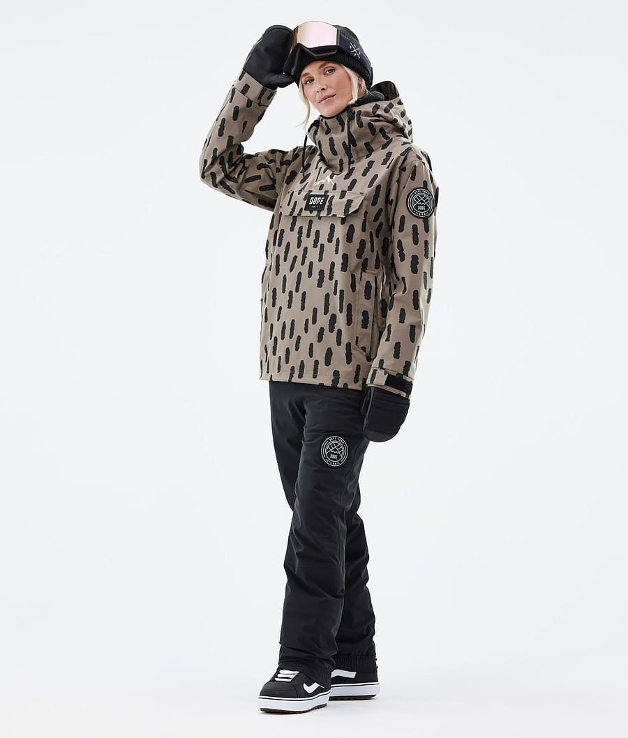Blizzard W 2022 Snowboard Jacket Women Stripes Walnut