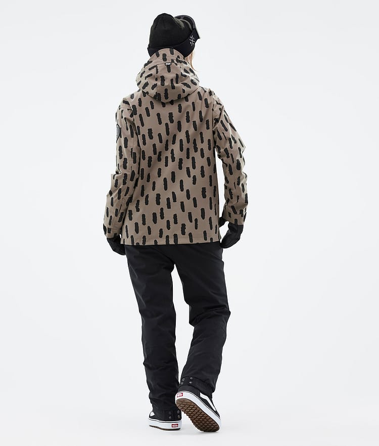 Blizzard W 2022 Bunda na Snowboard Dámské Stripes Walnut, Obrázek 5 z 9