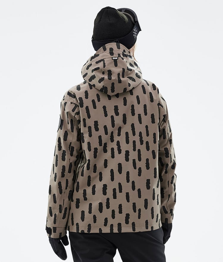 Blizzard W 22 Kurtka Snowboardowa Kobiety Stripes Walnut, Zdjęcie 7 z 9