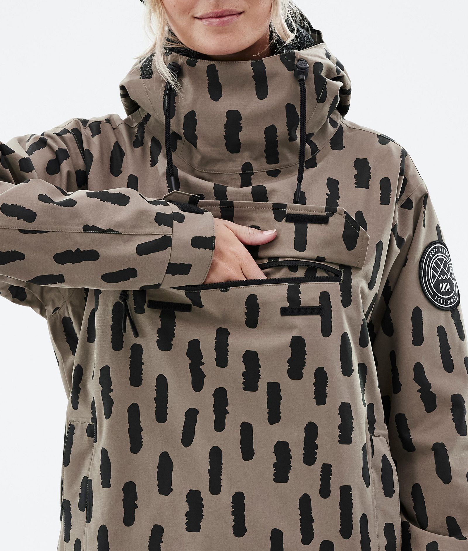 Blizzard W 2022 Kurtka Snowboardowa Kobiety Stripes Walnut, Zdjęcie 9 z 9