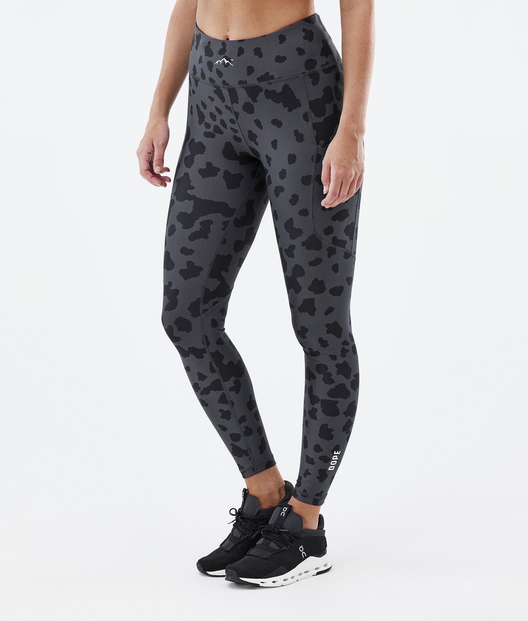 Women's Grey Polyester Activewear Legging
