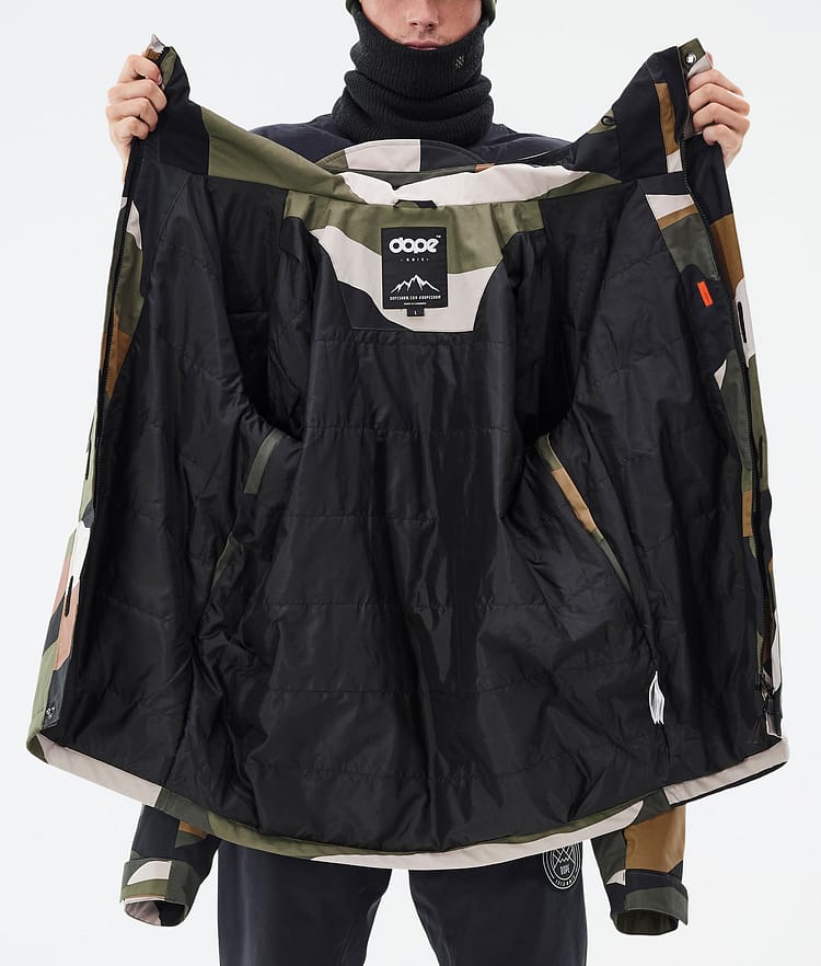 Blizzard Full Zip Snowboard Jacket Men Shards Gold Green, Image 9 of 9